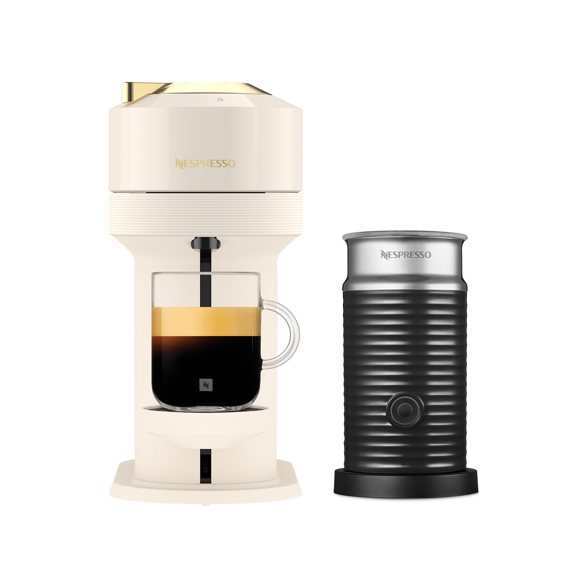 Vertuo Next Full White & Gold Bundle